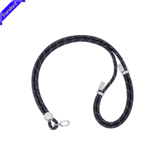 Crossbody Strap X Black X Silver